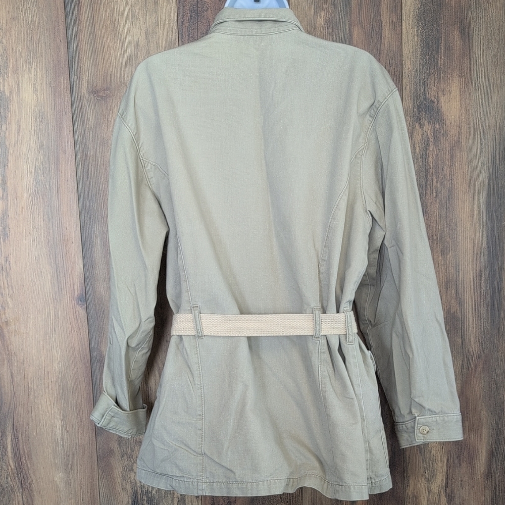 Gotcha Covered Tan Utility Jacket with Belt L                   F183 - Picture 5 of 7